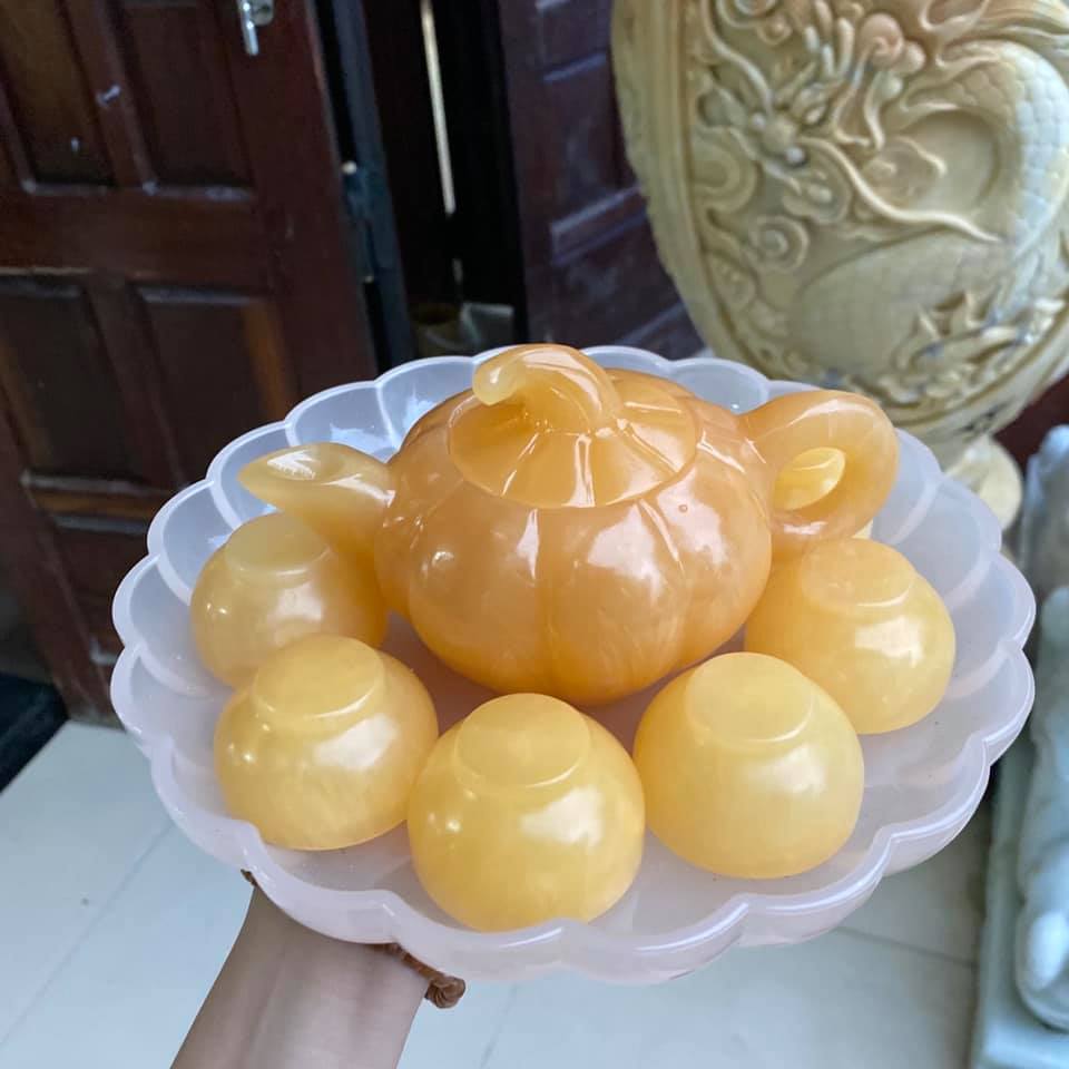 Bộ tách trà đá ngọc hoàng long thiên nhiên (Mã sản phẩm: TT21)