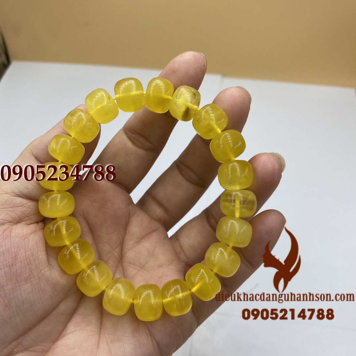 Vòng tay hổ phách mật lạp (Mã sản phẩm: HP01)